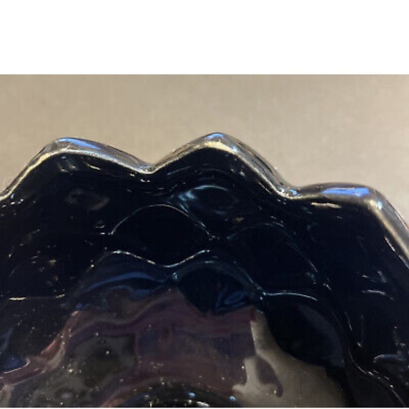 VTG McCoy USA 599 Black Pottery 4” Pedestal Bowl Planter Vase 4.5” Wide - Picture 8 of 13